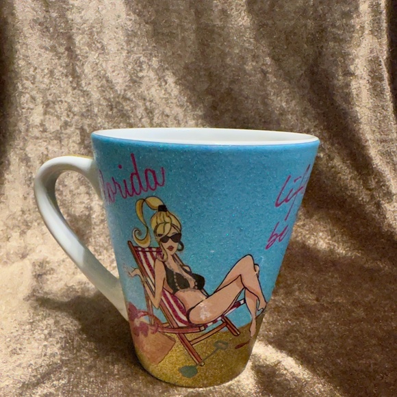 Florida Beach Cup Mug "Life is Short be Fabulous" - Picture 6 of 11